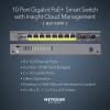 imageNETGEAR 10Port PoE Gigabit Ethernet Smart Switch GS110TP  Managed with 8 x PoE  55W 2 x 1G SFP Optional Insight Cloud Management Desktop or Wall Mount and Limited Lifetime Protection8 Port with PoE