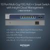 imageNETGEAR 10Port PoE Gigabit Ethernet Smart Switch GS110TP  Managed with 8 x PoE  55W 2 x 1G SFP Optional Insight Cloud Management Desktop or Wall Mount and Limited Lifetime ProtectionSmart