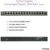 imageNETGEAR 16Port Gigabit Ethernet Unmanaged PoE Switch GS316P  with 16 x PoE  115W DesktopWallmount Sturdy Metal Renewed16 port  16xPoE 115W