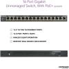 imageNETGEAR 16Port Gigabit Ethernet Unmanaged PoE Switch GS316P  with 16 x PoE  115W DesktopWallmount Sturdy Metal Renewed16 port  16xPoE 183W