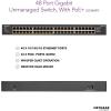 imageNETGEAR 16Port Gigabit Ethernet Unmanaged PoE Switch GS316P  with 16 x PoE  115W DesktopWallmount Sturdy Metal Renewed48 port  24xPoE 380W