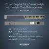 imageNETGEAR 28Port PoE Gigabit Ethernet Smart Switch GS728TPP  Managed Optional Insight Cloud Management 24 x PoE  380W 4 x 1G SFP Desktop or Rackmount and Limited Lifetime Protection28 port  24xPoE 384W  4xSFP