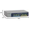 imageNETGEAR 8Port Ultra60 PoE MultiGigabit Ethernet Unmanaged Network Switch MS108UP  with 4 x PoE and 4 x PoE  230W Desktop or Wall Mount and Limited Lifetime Protection