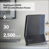 imageNETGEAR Nighthawk Cable Modem and WiFi 6 Router Combo CAX80  Compatible with All Major Cable Providers incl Xfinity Spectrum Cox  Cable Plans up to 6Gbps  AX6000 WiFi 6 Speed  DOCSIS 3185L x 43W x 104H