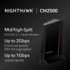 imageNETGEAR Nighthawk DOCSIS 31 MidhighSplit Cable Modem CM2500  Approved for Todays Faster Speeds ampamp Compatible with All Providers Incl Xfinity Spectrum Cox  for Plans up to 2Gbps
