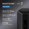 imageNETGEAR Nighthawk TriBand WiFi 7 Router RS500  Router Only BE12000 Wireless Speed up to 12 Gbps  Covers up to 3000 sq ft 120 Devices  25 Gig Internet Port  Free Expert Help92Gbps  25G Port