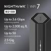 imageNETGEAR Nighthawk TriBand WiFi 7 Router RS500  Router Only BE12000 Wireless Speed up to 12 Gbps  Covers up to 3000 sq ft 120 Devices  25 Gig Internet Port  Free Expert Help36Gbps  25G Port