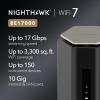 imageNETGEAR Nighthawk WiFi 7 Router BE17000  Router Only 17 Gbps Wireless Speed 10 Gig Internet Port TriBand for Gaming Covers 3300 sq ft 150 Devices VPN  Free Expert Help17Gbps  10G Port
