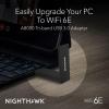 imageNETGEAR Nighthawk WiFi 7 USB 30 Adapter A9000  BE6500 TriBand Wireless Gigabit Speed Up to 65 Gbps  6 GHz Band  Works with Any Router or Mesh System  for Windows 11 PCWiFi 6  30Gbps