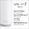 imageNETGEAR Orbi 370 Series DualBand WiFi 7 Mesh Network System for Home RBE372  Wireless Router  1 Extender Security Features 5 Gbps Covers 4000 sqft 70 Devices 25GB Internet Port BE5000WiFi 7  4Pack