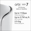 imageNETGEAR Orbi 770 Series TriBand WiFi 7 Mesh Network System RBE772  Router  1 Satellite Extender Security Features Up to 11Gbps Covers up to 5500 sqft 100 Devices 25 Gig Internet PortWiFi 7