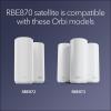 imageNETGEAR Orbi 870 Series TriBand WiFi 7 Mesh System RBE873  Router  2 Satellite Extenders Security Features Up to 21 Gbps Covers Up to 9000 Sq Ft 150 Devices 10 Gig Internet Port BE21000WiFi 7