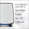 imageNETGEAR Orbi 970 Series QuadBand WiFi 7 Mesh Network System RBE973S Router  2 Satellite Extenders Security Features Up to 27Gbps Covers Up to 10000 sq ft 200 Devices 10 Gig Internet PortWiFi 6