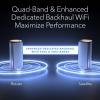 imageNETGEAR Orbi 970 Series QuadBand WiFi 7 Mesh Network System RBE973S Router  2 Satellite Extenders Security Features Up to 27Gbps Covers Up to 10000 sq ft 200 Devices 10 Gig Internet PortWiFi 7