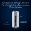 imageNETGEAR Orbi 970 Series QuadBand WiFi 7 Mesh Network System RBE973S Router  2 Satellite Extenders Security Features Up to 27Gbps Covers Up to 10000 sq ft 200 Devices 10 Gig Internet PortWiFi 7