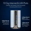 imageNETGEAR Orbi 970 Series QuadBand WiFi 7 Mesh Network System RBE973S Router  2 Satellite Extenders Security Features Up to 27Gbps Covers Up to 10000 sq ft 200 Devices 10 Gig Internet PortWiFi 7