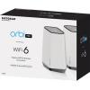 imageNETGEAR Orbi Pro WiFi 6 Triband Mesh System SXK80  Router with 1 Satellite Extender for Business or Home  Coverage up to 6000 sq ft and 60 Devices  AX6000 80211 AX up to 6Gbps Pack of 22Pack Router1 Satellite