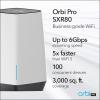 imageNETGEAR Orbi Pro WiFi 6 Triband Mesh System SXK80  Router with 1 Satellite Extender for Business or Home  Coverage up to 6000 sq ft and 60 Devices  AX6000 80211 AX up to 6Gbps Pack of 21Pack Router