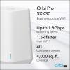 imageNETGEAR Orbi Pro WiFi 6 Triband Mesh System SXK80  Router with 1 Satellite Extender for Business or Home  Coverage up to 6000 sq ft and 60 Devices  AX6000 80211 AX up to 6Gbps Pack of 22Pack Router1 Satellite
