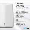 imageNETGEAR Orbi Pro WiFi 6 Triband Mesh System SXK80  Router with 1 Satellite Extender for Business or Home  Coverage up to 6000 sq ft and 60 Devices  AX6000 80211 AX up to 6Gbps Pack of 23Pack Router2 Satellites