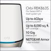 imageNETGEAR Orbi TriBand WiFi 6 Mesh Network System RBK863S  Router  2 Satellite Extenders Security Features Up to 6Gbps Up to 8000 sqft 100 Devices 10 Gig Internet Port Armor Subscription