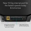 imageNETGEAR Orbi TriBand WiFi 6 Mesh System RBK863SB  Router  2 Satellite Extenders  Security Features  Covers up to 8000 sq ft 100 Devices  10 Gig Internet Port  AX6000 up to 6Gbps  Black