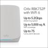 imageNETGEAR Orbi Whole Home TriBand Mesh WiFi 6 Addon Satellite RBS760  Works with Your Orbi WiFi 6 System  Security Features  Adds Coverage up to 2500 sq ft  AX5400 up to 54 GbpsAX5400