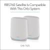 imageNETGEAR Orbi Whole Home TriBand Mesh WiFi 6 Addon Satellite RBS760  Works with Your Orbi WiFi 6 System  Security Features  Adds Coverage up to 2500 sq ft  AX5400 up to 54 GbpsAX5400