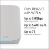imageNETGEAR Orbi Whole Home TriBand Mesh WiFi 6 Addon Satellite RBS760  Works with Your Orbi WiFi 6 System  Security Features  Adds Coverage up to 2500 sq ft  AX5400 up to 54 GbpsAX3800