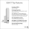 imageNETGEAR WiFi 6 Mesh Range Extender EAX15  Add up to 1500 sq ft 20 Devices with AX1800 DualBand Wireless Signal Booster ampamp Repeater up to 18 Gbps Speed WPA3 Security One WiFi Name30Gbps