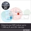 imageNETGEAR WiFi 6 Mesh Range Extender EAX20  Add up to 1500 sq ft and 20 Devices with AX1800 DualBand Wireless Signal Booster ampamp Repeater up to 18Gbps Speed Plus Smart Roaming
