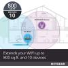 imageNETGEAR WiFi Range Extender EX2700  Coverage Up to 800 Sq Ft and 10 Devices with N300 Wireless Signal Booster ampamp Repeater Up to 300Mbps Speed and Compact Wall Plug Design