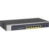 imageNETGEAR 10Port PoE Gigabit Ethernet Smart Switch GS110TP  Managed with 8 x PoE  55W 2 x 1G SFP Optional Insight Cloud Management Desktop or Wall Mount and Limited Lifetime Protection08 Port  190W