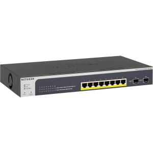 imageNETGEAR 10Port PoE Gigabit Ethernet Smart Switch GS110TP  Managed with 8 x PoE  55W 2 x 1G SFP Optional Insight Cloud Management Desktop or Wall Mount and Limited Lifetime Protection08 Port  190W