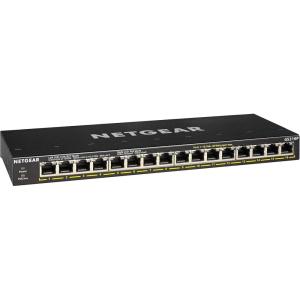 imageNETGEAR 16Port Gigabit Ethernet Unmanaged PoE Switch GS316P  with 16 x PoE  115W DesktopWallmount Sturdy Metal Renewed16 port  16xPoE 115W