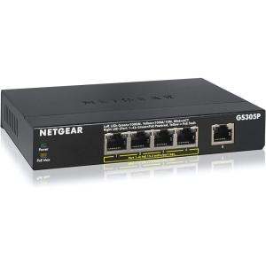 imageNETGEAR 16Port Gigabit Ethernet Unmanaged PoE Switch GS316P  with 16 x PoE  115W DesktopWallmount Sturdy Metal Renewed5 port  4xPoE 55W