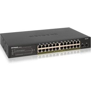 imageNETGEAR 26Port PoE Gigabit Ethernet Smart Switch GS324TP  Managed with 24 x PoE  190W 2 x 1G SFP Desktop or Rackmount S350 Series26 port  24xPoE 190W  2xSFP