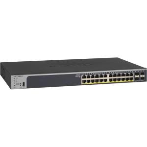 imageNETGEAR 28Port PoE Gigabit Ethernet Smart Switch GS728TPP  Managed Optional Insight Cloud Management 24 x PoE  380W 4 x 1G SFP Desktop or Rackmount and Limited Lifetime Protection28 port  24xPoE 384W  4xSFP