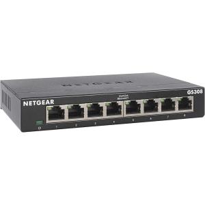 imageNETGEAR 8Port Gigabit Ethernet Plus Switch GS308E  Desktop or Wall Mount Home Network Hub Office Ethernet Splitter Silent OperationSingle Pack