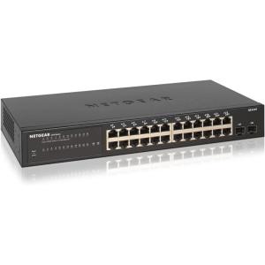imageNETGEAR 8Port Gigabit Ethernet Smart Switch GS108T  Managed with 1 x PD Port Optional Insight Cloud Management Desktop or Wall Mount Silent Operation and Limited Lifetime Protection26 port  2xSFP