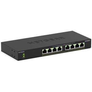imageNETGEAR 8Port PoE Gigabit Ethernet Unmanaged Essentials Switch GS308LP  with 8 x PoE  60W Upgradeable Desktop Wall Mount or Rack Mount