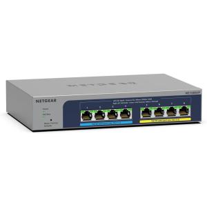 imageNETGEAR 8Port Ultra60 PoE MultiGigabit Ethernet Easy Smart Managed Switch MS108EUP  Managed with 4 x PoE and 4 x PoE  230W Desktop or Wall Mount and Limited Lifetime Protection16x83x55