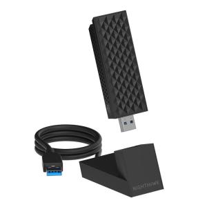 imageNETGEAR Nighthawk WiFi 7 USB 30 Adapter A9000  BE6500 TriBand Wireless Gigabit Speed Up to 65 Gbps  6 GHz Band  Works with Any Router or Mesh System  for Windows 11 PCWiFi 7  65Gbps