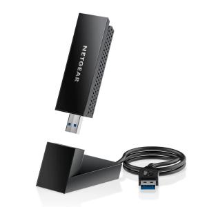 imageNETGEAR Nighthawk WiFi 7 USB 30 Adapter A9000  BE6500 TriBand Wireless Gigabit Speed Up to 65 Gbps  6 GHz Band  Works with Any Router or Mesh System  for Windows 11 PCWiFi 6  30Gbps