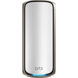 imageNETGEAR Orbi 970 Series QuadBand WiFi 7 Mesh Network System RBE973S Router  2 Satellite Extenders Security Features Up to 27Gbps Covers Up to 10000 sq ft 200 Devices 10 Gig Internet PortWiFi 7