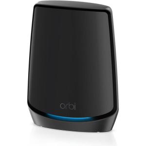 imageNETGEAR Orbi TriBand WiFi 6 Mesh Addon Satellite RBS860B  Works with Orbi RBK863SB  Adds Coverage up to 2700 sq ft  AX6000 6Gbps  Black