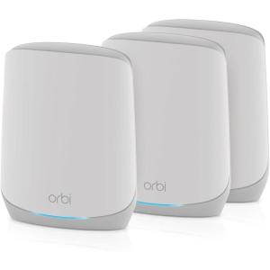 imageNETGEAR Orbi Whole Home TriBand Mesh WiFi 6 Addon Satellite RBS760  Works with Your Orbi WiFi 6 System  Security Features  Adds Coverage up to 2500 sq ft  AX5400 up to 54 GbpsAX3800