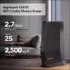 imageNETGEAR Nighthawk Modem Router Combo CAX30 DOCSIS 31 Cable Modem and WiFi 6 Router  AX2700 27 Gbps  Compatible with Xfinity Spectrum Cox and More  Gigabit Wireless Internet