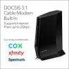 imageNETGEAR Nighthawk Modem Router Combo CAX30 DOCSIS 31 Cable Modem and WiFi 6 Router  AX2700 27 Gbps  Compatible with Xfinity Spectrum Cox and More  Gigabit Wireless Internet
