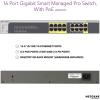 imageNETGEAR 16Port Gigabit Ethernet Smart Managed Pro PoE Switch GS516TP with 8 x PoE 76 W and 2xPD Ports DesktopRackmount and ProSAFE Lifetime Protection Renewed16 port  8xPoE 76W  2 PD  2xSFP
